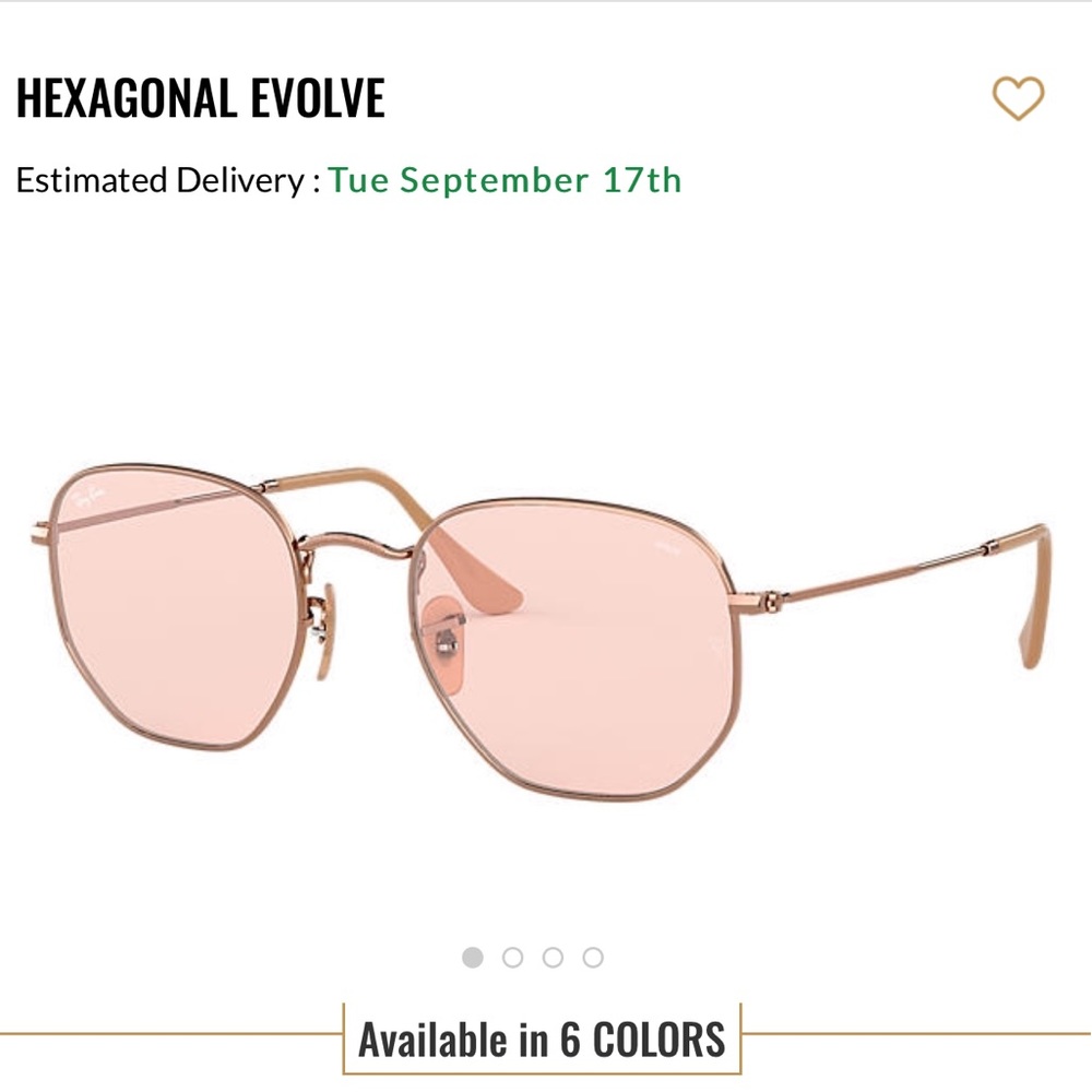RAY-BAN PINK EVOLVE COLLECTION SUNGLASSES